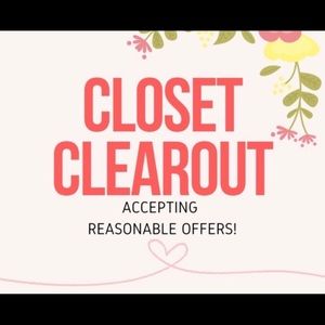 Closet clear out !  Reasonable offers acce…